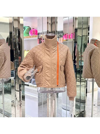 Quilted Sports Blouson 34 Beige Albino 4HA0435 - HERMES - BALAAN 1