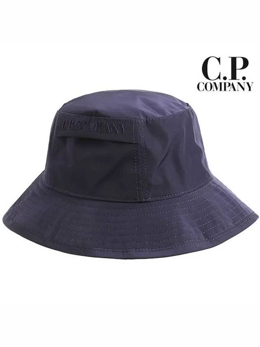 Logo Nylon Bucket Hat Navy - CP COMPANY - BALAAN.