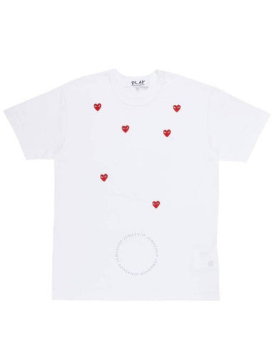 Cdg Play Multi Heart Printed Cotton T Shirt Size X Small - COMME DES GARCONS PLAY - BALAAN 1