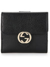 GG Interlocking Half Wallet Black - GUCCI - BALAAN 6