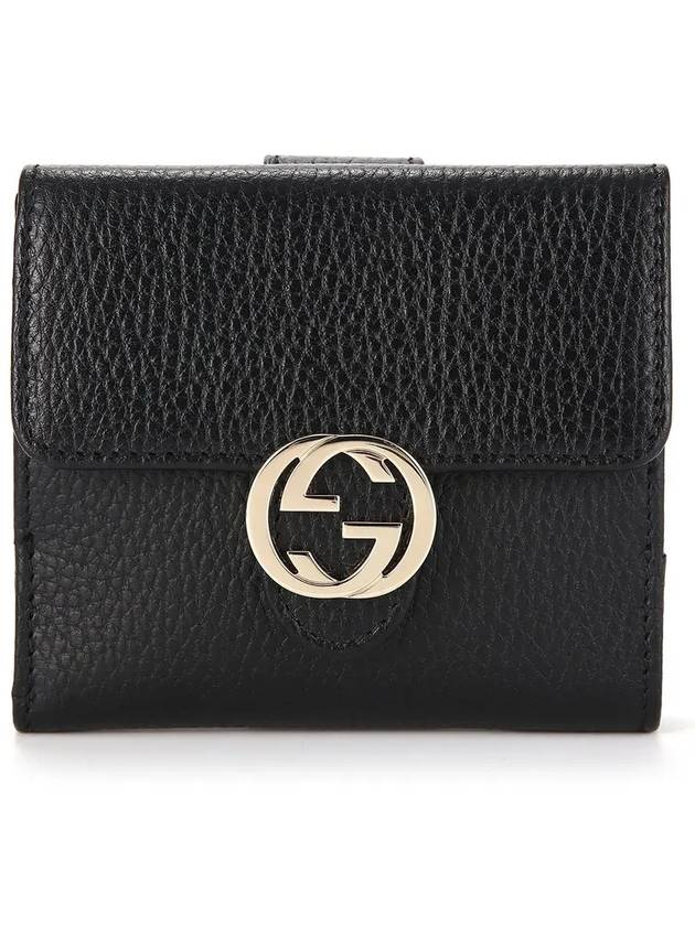 GG Interlocking Half Wallet Black - GUCCI - BALAAN 6