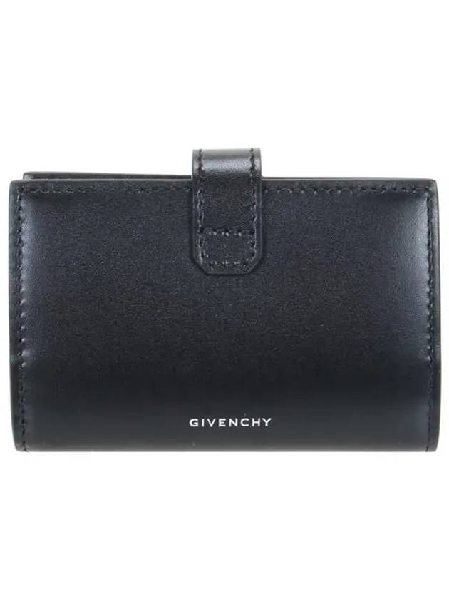 Silver Hardware 4G Leather Card Wallet Black - GIVENCHY - BALAAN 5