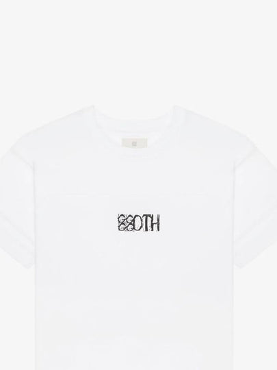 Goth Print Cotton Short Sleeve T-Shirt White - GIVENCHY - BALAAN 2