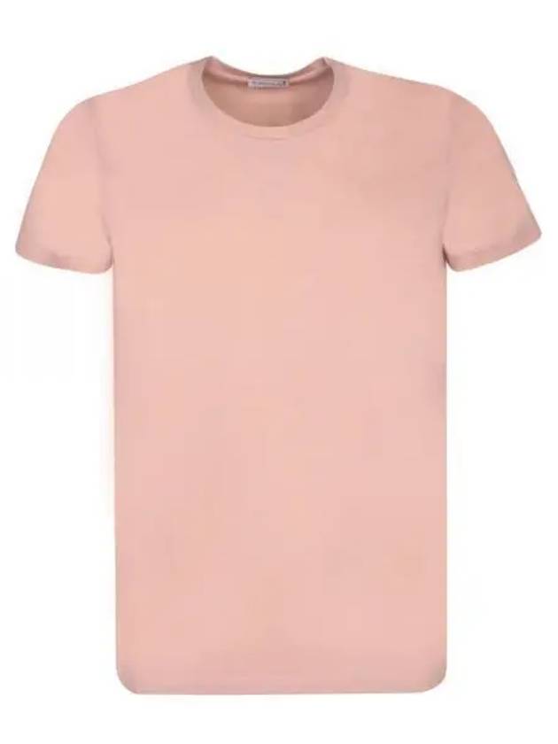 Logo Patch Jersey Cotton Short Sleeve T-Shirt Light Pink - MONCLER - BALAAN 2