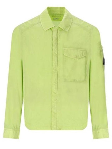 Chrome-R Pocket Over Long Sleeve Shirt Green - CP COMPANY - BALAAN 1