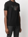 Stencil Logo Print Short Sleeve T-Shirt Black - EMPORIO ARMANI - BALAAN 3