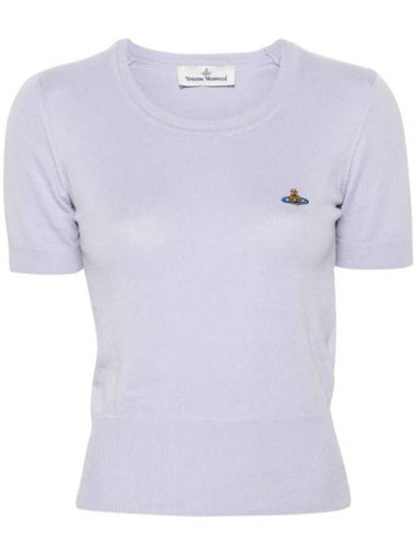 Bea Embroidery Logo Knit Top Lavender - VIVIENNE WESTWOOD - BALAAN 1