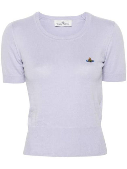 Bea Embroidery Logo Knit Top Lavender - VIVIENNE WESTWOOD - BALAAN 2