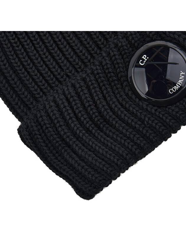 Extra Fine Merino Wool Beanie Black - CP COMPANY - BALAAN 9