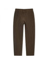 Pleated Straight Pants Dark Khaki - ISSEY MIYAKE - BALAAN 1