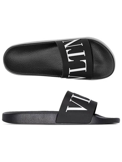 VLTN Logo Slippers Black - VALENTINO - BALAAN 2