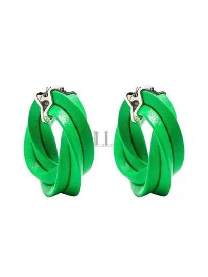 Twist Hoop Earrings Parakeet - BOTTEGA VENETA - BALAAN 2