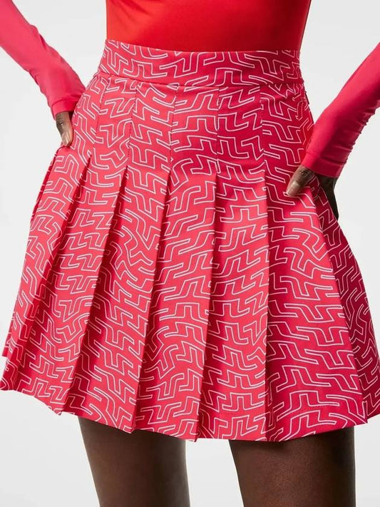 SS Adina Print Skirt Pink Bridge GWSD07825 - J.LINDEBERG - BALAAN 2