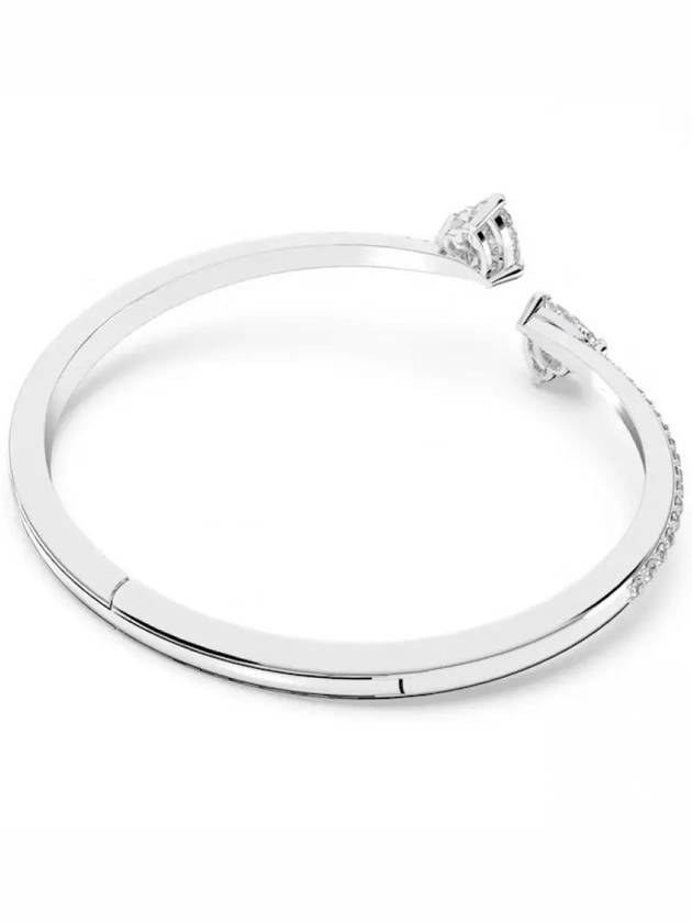 Mesmera Double Heart Crystal Bangle Bracelet Silver - SWAROVSKI - BALAAN 5