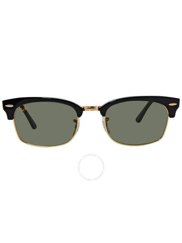 Ray Ban Clubmaster Square Legend Gold Green Unisex Sunglasses RB3916 130331 52 - RAY-BAN - BALAAN 1