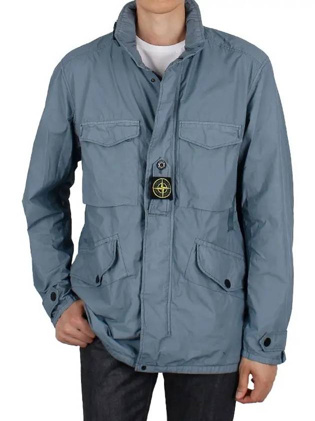 Wappen Patch Pocket Field Zip Up Jacket Blue - STONE ISLAND - BALAAN 2