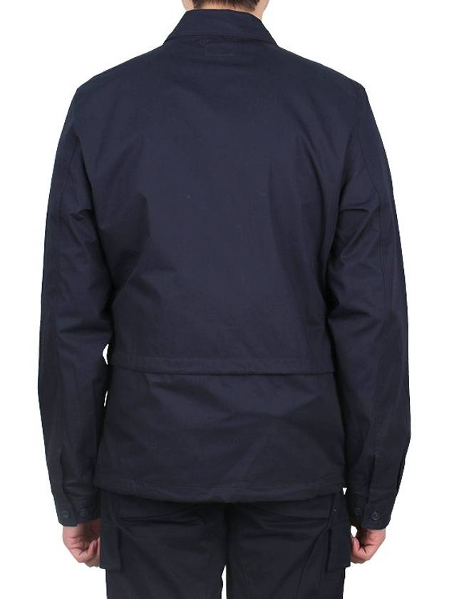 Men's Gabardine Shirt Zip Up Jacket Navy - CP COMPANY - BALAAN 6