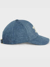 Triomphe Union Wash Denim Ball Cap Blue - CELINE - BALAAN 4