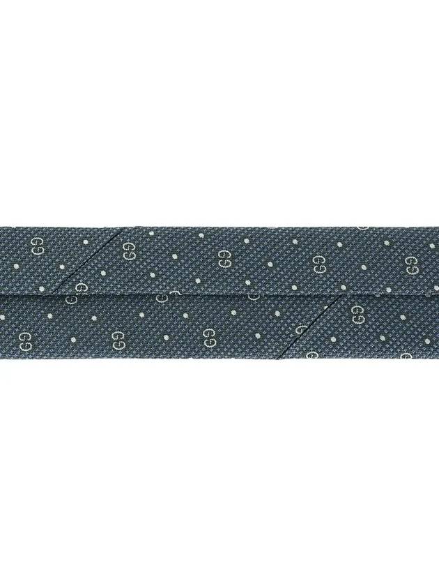 GG Dot Pattern Silk Tie Grey - GUCCI - BALAAN 4