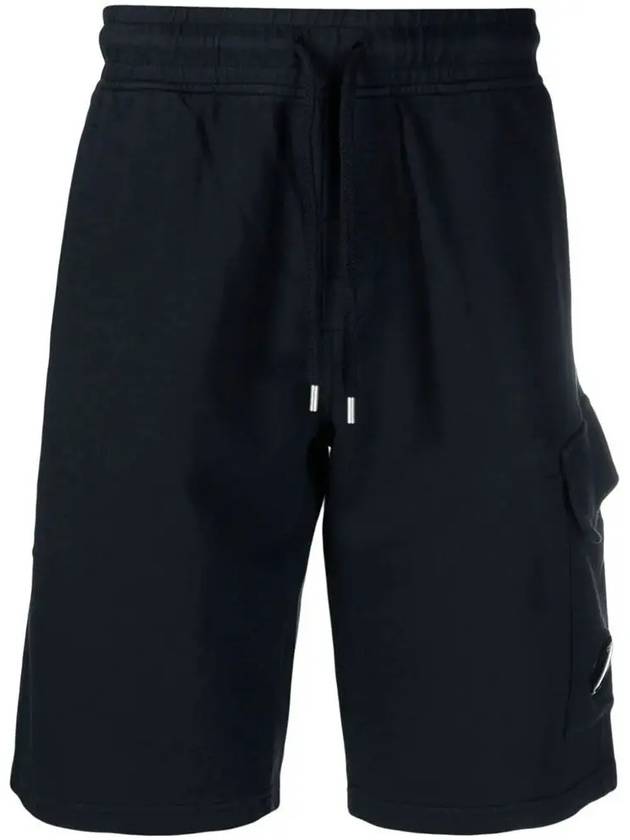 Light Fleece Utility Shorts Navy - CP COMPANY - BALAAN 3