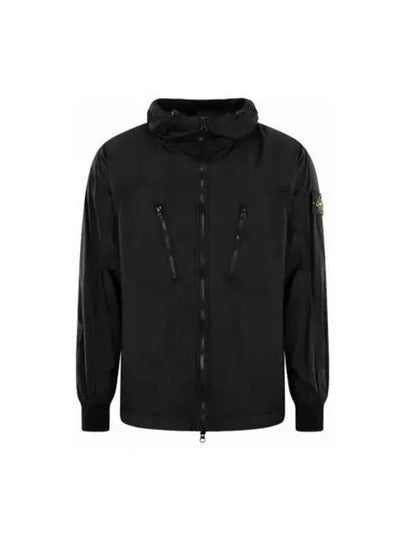 Skin Touch Nylon TC Hooded Jacket Black - STONE ISLAND - BALAAN 2