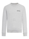 Oars Regular Crew Sweatshirt Light Grey Melange - MAISON KITSUNE - BALAAN 2