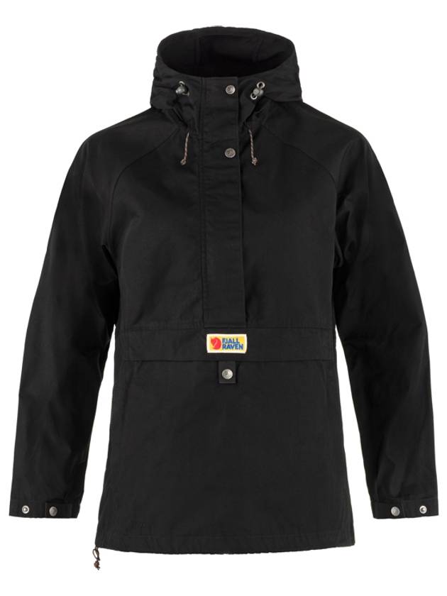 Women's Vardag Anorak Track Jacket Black - FJALL RAVEN - BALAAN 2