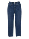 high waist cropped straight jeans blue - TOTEME - BALAAN.