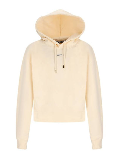 Le Sweatshirt Gros Grain Cotton Hoodie Light Beige - JACQUEMUS - BALAAN 2