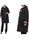 Diamond Quilted Hooded Single Coat Black - BURBERRY - BALAAN 3