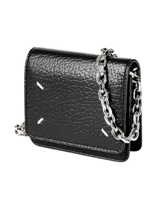 Embroidery Logo Chain Cald Wallet Black - MAISON MARGIELA - BALAAN 3