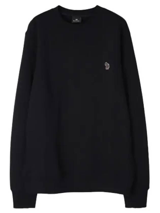 Zebra Patch Organic Cotton Sweatshirt Black - PAUL SMITH - BALAAN 2