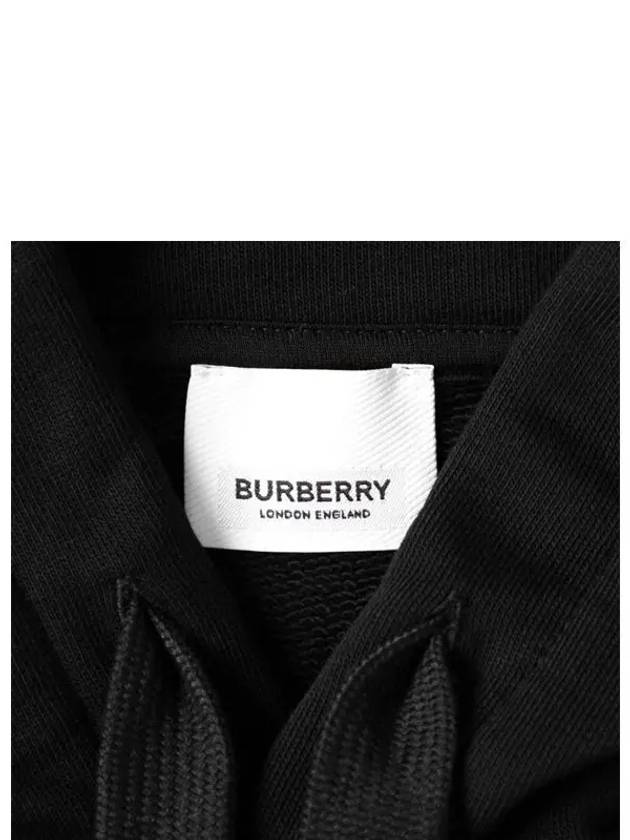 Check EDK Cotton Hoodie Black - BURBERRY - BALAAN 9