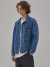 Denim trucker twotuck jacket indigo - CORK - BALAAN 1