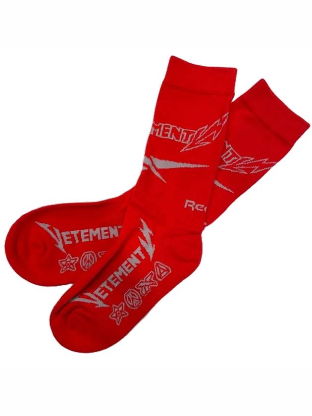 DJ3472 Lightning Socks Red - VETEMENTS - BALAAN 3