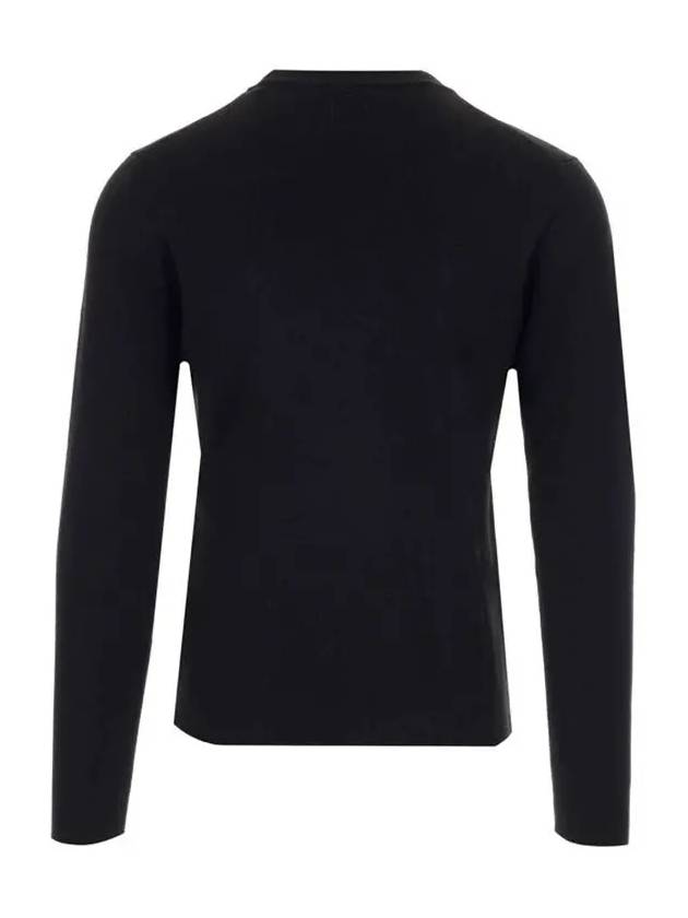 Logo Patch Wool Knit Top Black - CP COMPANY - BALAAN 3