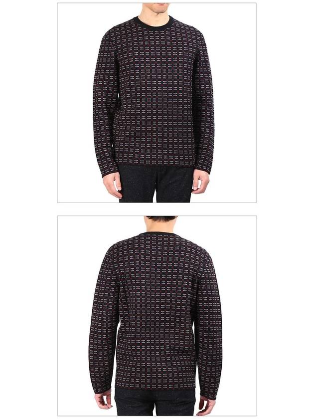 Geometric crew neck knit PO0029P16 3010 - LANVIN - BALAAN 2