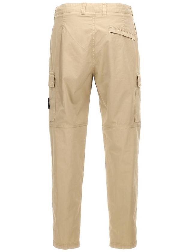 Supima Cotton Twill Stretch TC Straight Pants Beige - STONE ISLAND - BALAAN 3