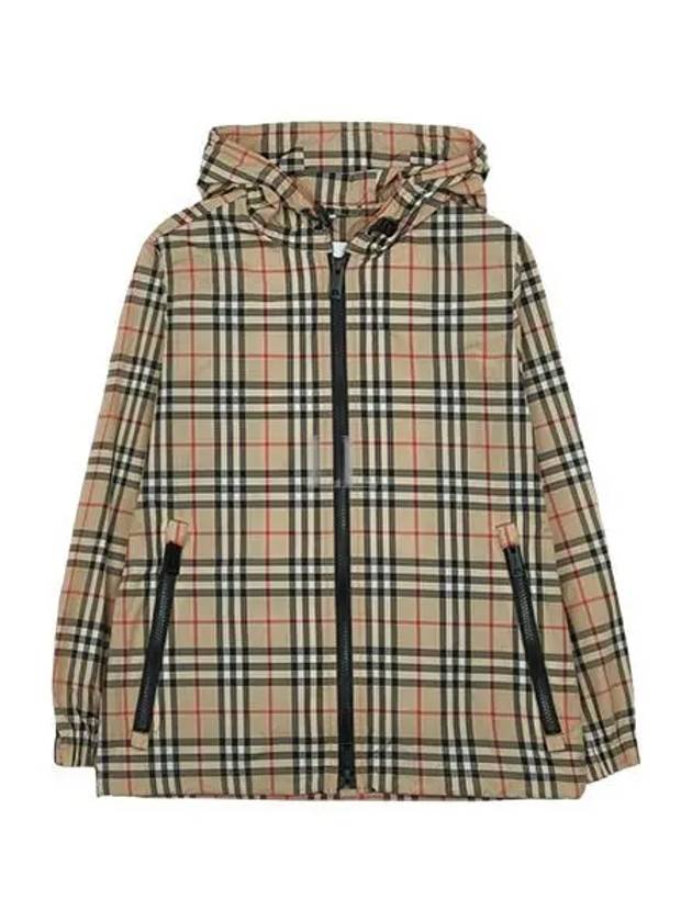 Check Hooded Jacket Archive Beige - BURBERRY - BALAAN 2