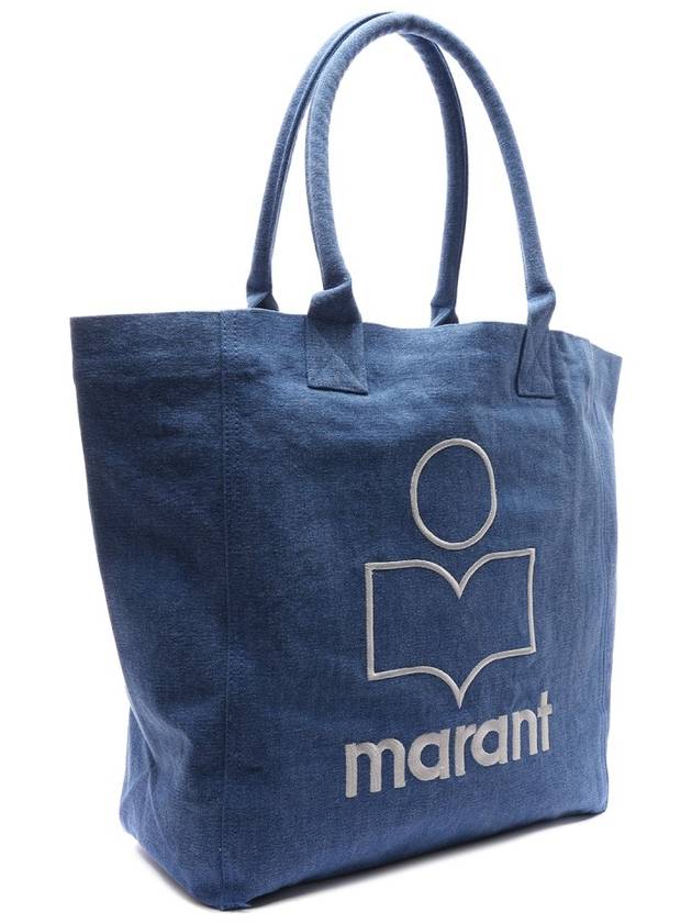 Yenky Embroidered Logo Large Shopper Tote Bag Blue - ISABEL MARANT - BALAAN 4