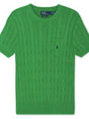 Polo women s pony embroidery pocket green short sleeve t shirt 211895379 009 - RALPH LAUREN - BALAAN 3