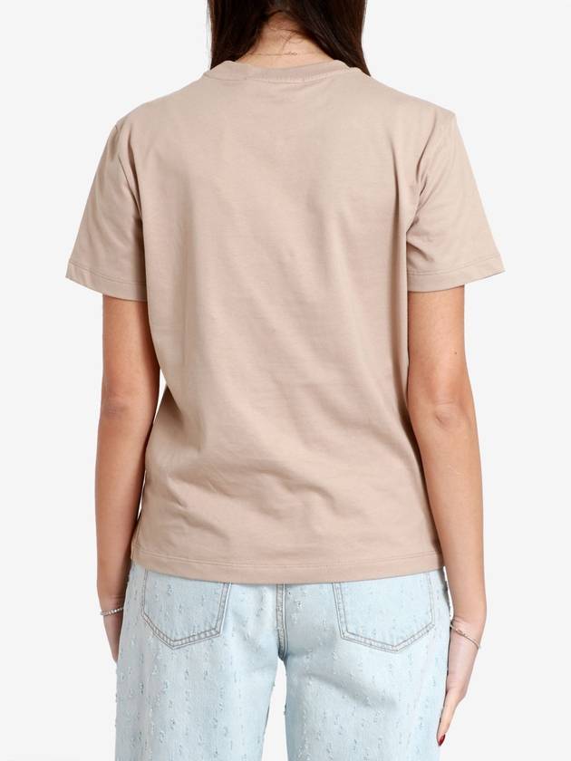 Micro Logo Short Sleeve T-Shirt Beige - MSGM - BALAAN 4