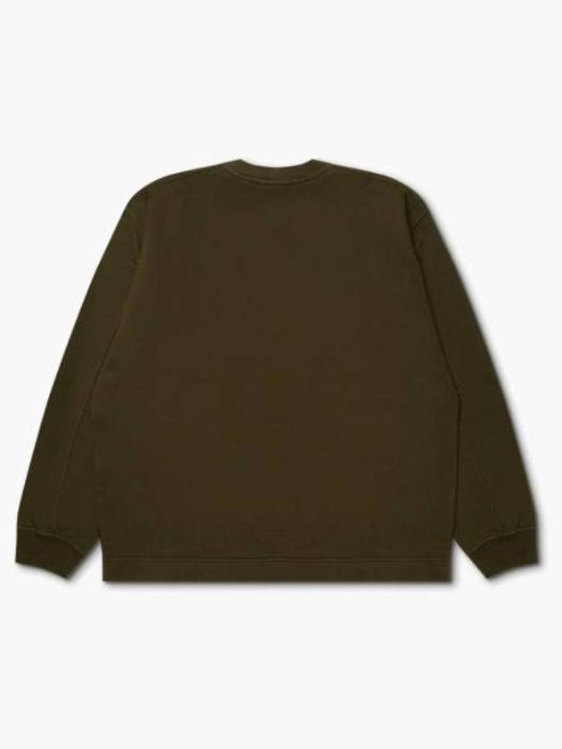 Crew Neck  Brushed Cotton Fleece Sweatshirt Khaki - STONE ISLAND - BALAAN 4