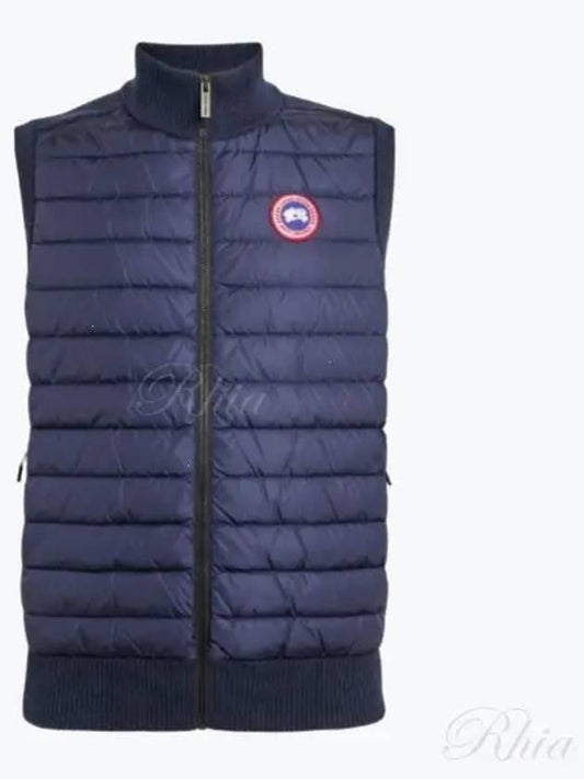 Men's Highbridge Merino Wool Slim Fit Padded Vest Navy - CANADA GOOSE - BALAAN 2