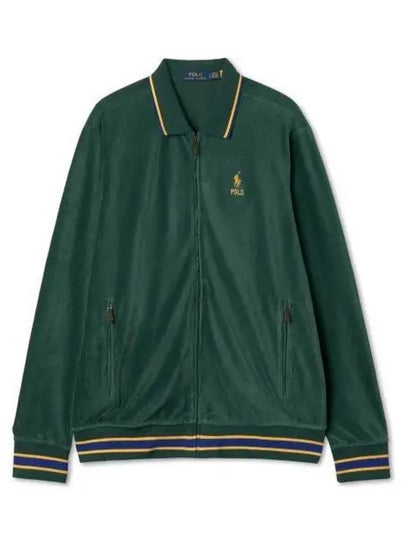 Knit corduroy track jacket green - POLO RALPH LAUREN - BALAAN 2