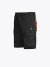 Men's Logo Patch Cargo Bermuda Shorts Black - PARAJUMPERS - BALAAN 3