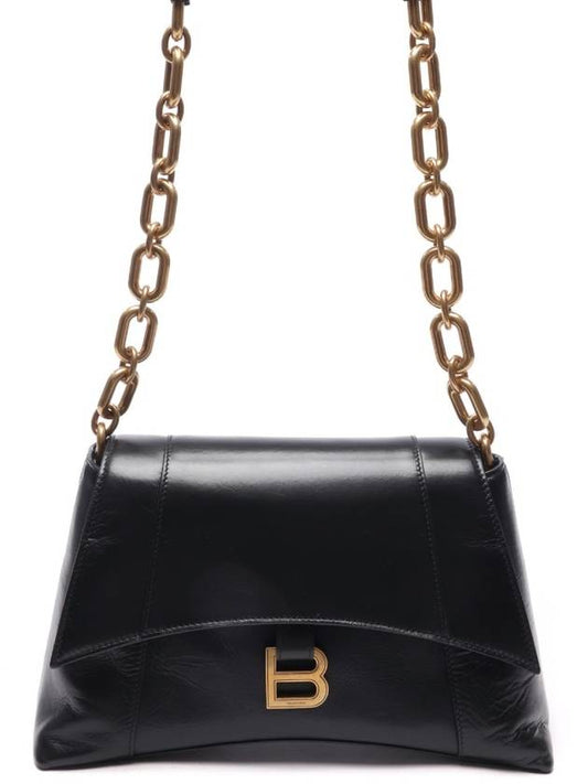 Downtown Small Shoulder Bag With Chain Black - BALENCIAGA - BALAAN 2