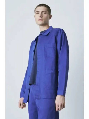 LE MONT ST MICHEL M Cotton twill Work Jacket Vivid Blue - LE MONDE BERYL - BALAAN 1