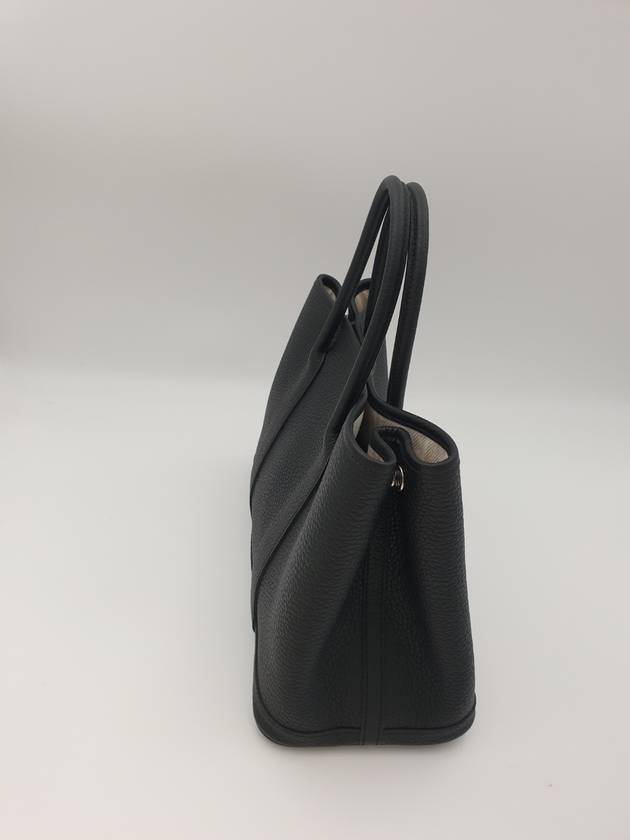 Garden Party 30 Bag Negonda Palladium Noir Black - HERMES - BALAAN 6