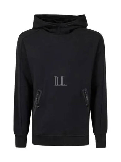 Diagonal Raised Fleece Goggle Hoodie Black - CP COMPANY - BALAAN 2